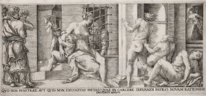 Římská charita, 1500s. od Unbekannt