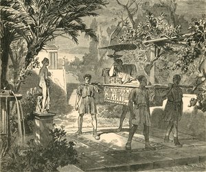 Scéna z římské zahrady, 1890. od Unbekannt