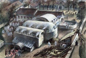 Římské lázně v Cheapside, Londýn, konec 1.-2. století od Unbekannt