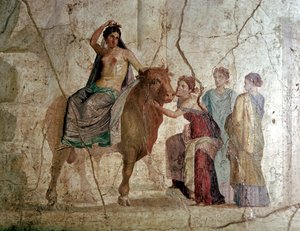 Římská nástěnná malba The Rape of Europa, House of Jason, Pompeje, Itálie od Unbekannt