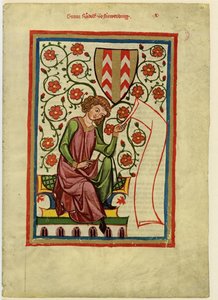 Rudolf II z Fenis z Codexu Manesse, mezi 1305 a 1340 od Unbekannt