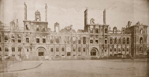 Ruiny Hotel de Ville, Paříž, květen 1871 od Unbekannt