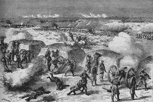 Ruský útok na tureckou pevnost, 1902 od Unbekannt