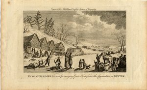 Ruské sáně v zimě, 1750 od Unbekannt