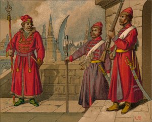 Ruské Strelitzi a turecké gardy 17. století - důstojník, vojíni, c19. od Unbekannt