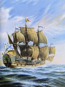 Ruská loď linie Poltava, 1712 od Unbekannt