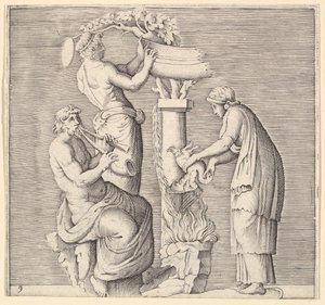 Sacrifice of a Swan, publikoval ca. 1599-1622. od Unbekannt