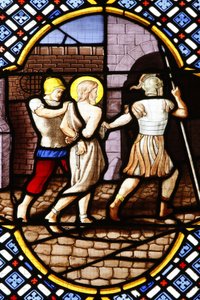 Katedrála Saint-Corentin (Saint Corentin), Quimper Vitráže: St John the Baptist zatčen, Quimper, Francie od Unbekannt