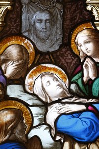 Katedrála Saint-Corentin (Saint Corentin), Quimper Vitráže: Dormition, Quimper, Francie od Unbekannt