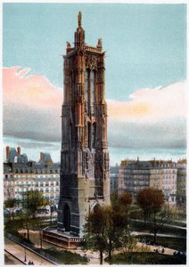 Saint-Jacques Tower, Paříž, c1900 od Unbekannt