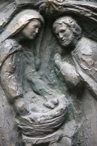 Kostel Saint-Pierre de Montmartre: Socha dveří Notre Dame: Narození Páně, Paříž, Francie od Unbekannt
