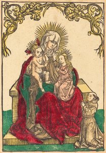 Svatá Anna, Madona s dítětem a františkánský mnich, c. 1500. od Unbekannt