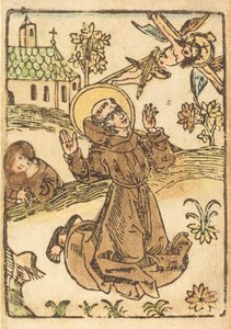 Svatý František přijímající stigmata, c. 1480. od Unbekannt