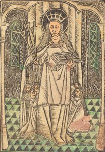 Svatá Ursula jako ochránkyně, v roce 1480 nebo později. od Unbekannt