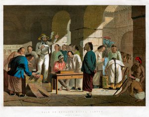 Prodej anglického zboží, Kanton, 1858 od Unbekannt