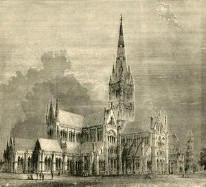 Katedrála v Salisbury, 1890. od Unbekannt