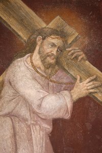 Kostel San Jeronimo. Ježíš nese svůj kříž Madrid Španělsko od Unbekannt