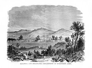 Saratoga a Stillwater, tábory armády Burgoynes, 1777, 1872 od Unbekannt