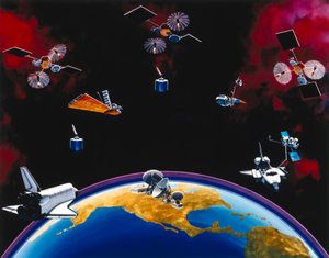 Satelity, komunikace, USA Souhvězdí TDRSS a pozemní stanice od Unbekannt