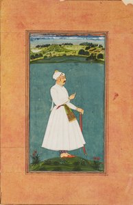 Sawai Jai Singh stojící v krajině, c1730 od Unbekannt