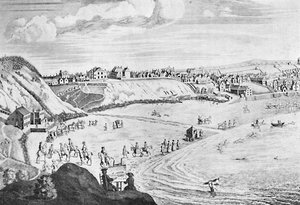 Scarborough Sands v roce 1735, c1735, 1904 od Unbekannt
