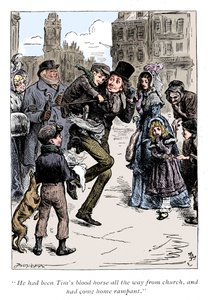 Scéna z Vánoční koledy od Charlese Dickense, 1843 od Unbekannt