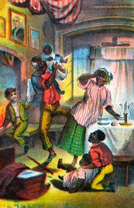 Scéna z Harriet Beecher Stowes Uncle Toms Cabin, c1870 od Unbekannt