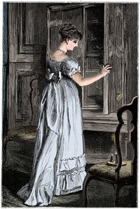 Scéna z Northanger Abbey Jane Austenové od Unbekannt