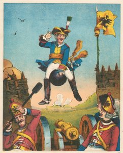 Scéna z Dobrodružství barona Munchausena od Rudolpha Ericha Raspeho, c1850 od Unbekannt