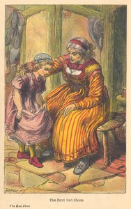 Scéna z The Red Shoes od Hanse Christiana Andersena, c1879 od Unbekannt