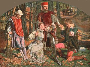 Scéna z The Two Gentlemen of Verona, 1851, c1902. od Unbekannt