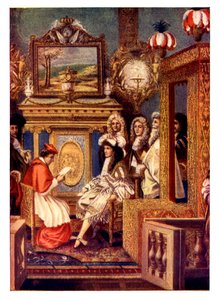 Scéna z francouzského dvora, c19. století od Unbekannt
