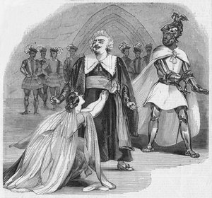 Scéna z Opery Otello, v Divadle Jejího Veličenstva, 1900. od Unbekannt