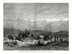 Scéna v Bolívii, 1877 od Unbekannt