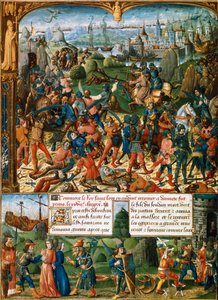 Scény ze sedmé křížové výpravy, 1248-1254 15. století od Unbekannt