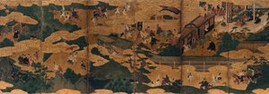 Scény z Tales of Ise, polovina 1600. od Unbekannt