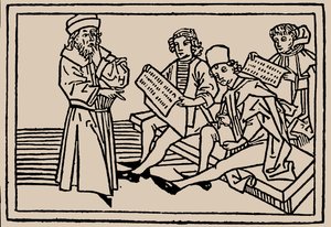 Školní lekce. Ze Speculum Vitae Humanae od Rodericus Zamorensis, 1479. od Unbekannt