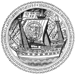 Pečeť a podpis lorda vysokého admirála, Charles, lord Howard z Nottinghamu, 1585 od Unbekannt