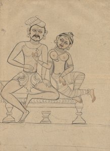 Sedící pár, c. 1800. od Unbekannt