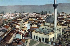 Srbsko, Monastir: pohled na mešitu, Monastir se nazývá desormais Bitola a nachází se v Makedoinu - Pohlednice 1914-1918 od Unbekannt