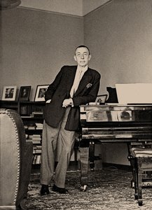 Sergej Rachmaninov ve vile Senar, 1939. od Unbekannt