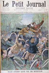 Vážná nehoda způsobená jízdními koly, Paříž, 1900 od Unbekannt