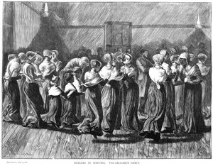 Shakers tančí na setkání, Lebanon Springs, New York, USA, 1870 od Unbekannt