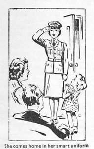 Přichází domů ve své elegantní uniformě z roku 1940 od Unbekannt