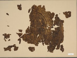 Hedvábný fragment se sokolníkem na býkovi, 1000-1100. od Unbekannt
