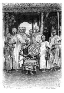 Singhalští buddhističtí kněží, Srí Lanka, 1895 od Unbekannt