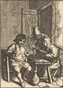 Pěvecký pár a housle, 1610-85. od Unbekannt