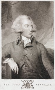Sir John Sinclair, skotský zemědělský ekonom a statistik, c 1790 od Unbekannt