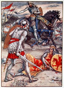 „Sir Lancelot zakazuje siru Borsovi zabít krále“, 1911 od Unbekannt