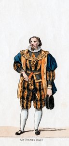 Sir Thomas Lovell, návrh kostýmů pro Shakespearovu hru, Jindřich VIII., 19. století od Unbekannt